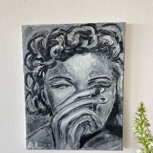 Original hand-painted Marilyn Monroe canvas art - Picture 4 of 5